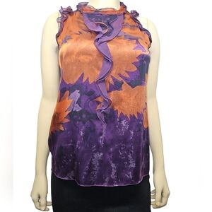 Elie Tahari Silk Ruffle Blouse